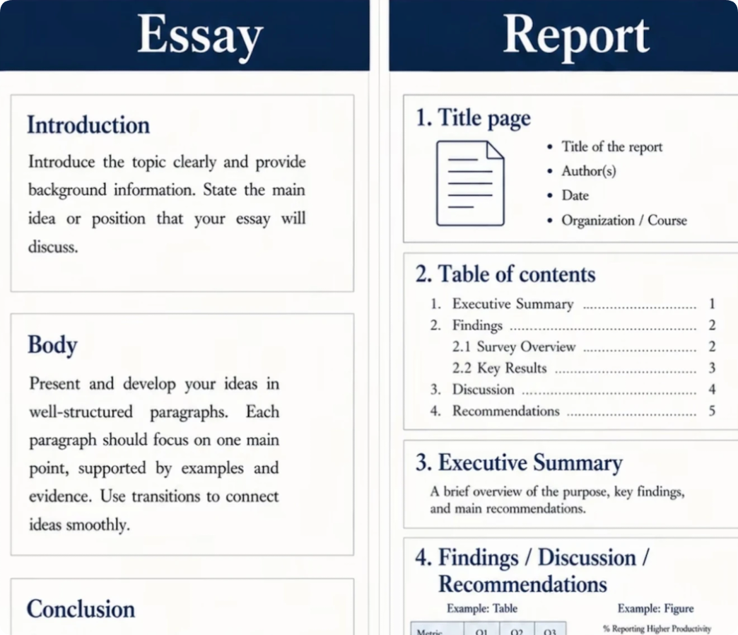 Essay和Report别再傻傻分不清：留学生必看的区别指南（附评分数据与避坑清单）